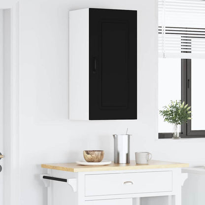 Keukenkast aan de muur Zwart 40 x 31 x 80 cm Bewerkt hout