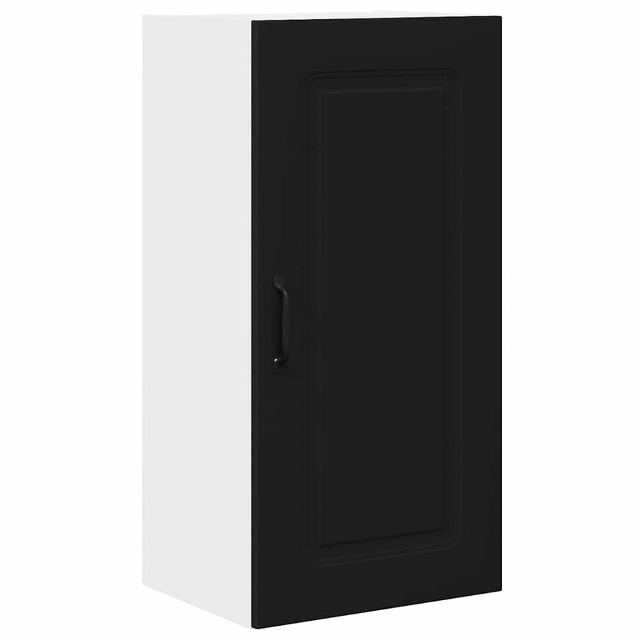 Keukenkast aan de muur Zwart 40 x 31 x 80 cm Bewerkt hout