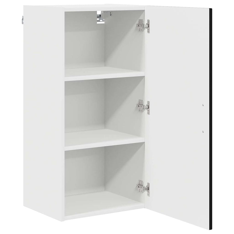 Keukenkast aan de muur Zwart 40 x 31 x 80 cm Bewerkt hout