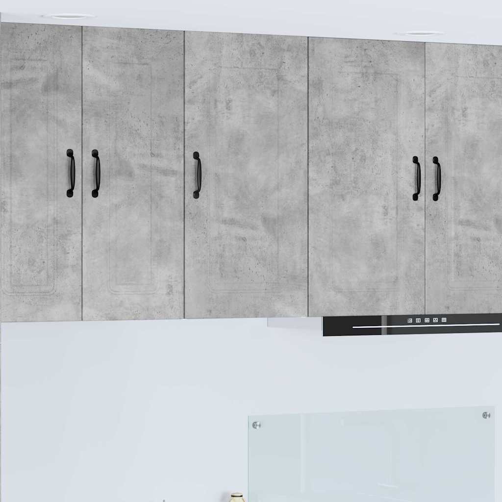Keukenkast aan de muur Beton Grijs 40 x 31 x 80 cm Bewerkt hout