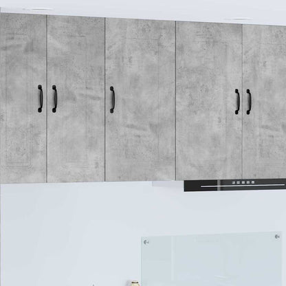 Keukenkast aan de muur Beton Grijs 40 x 31 x 80 cm Bewerkt hout