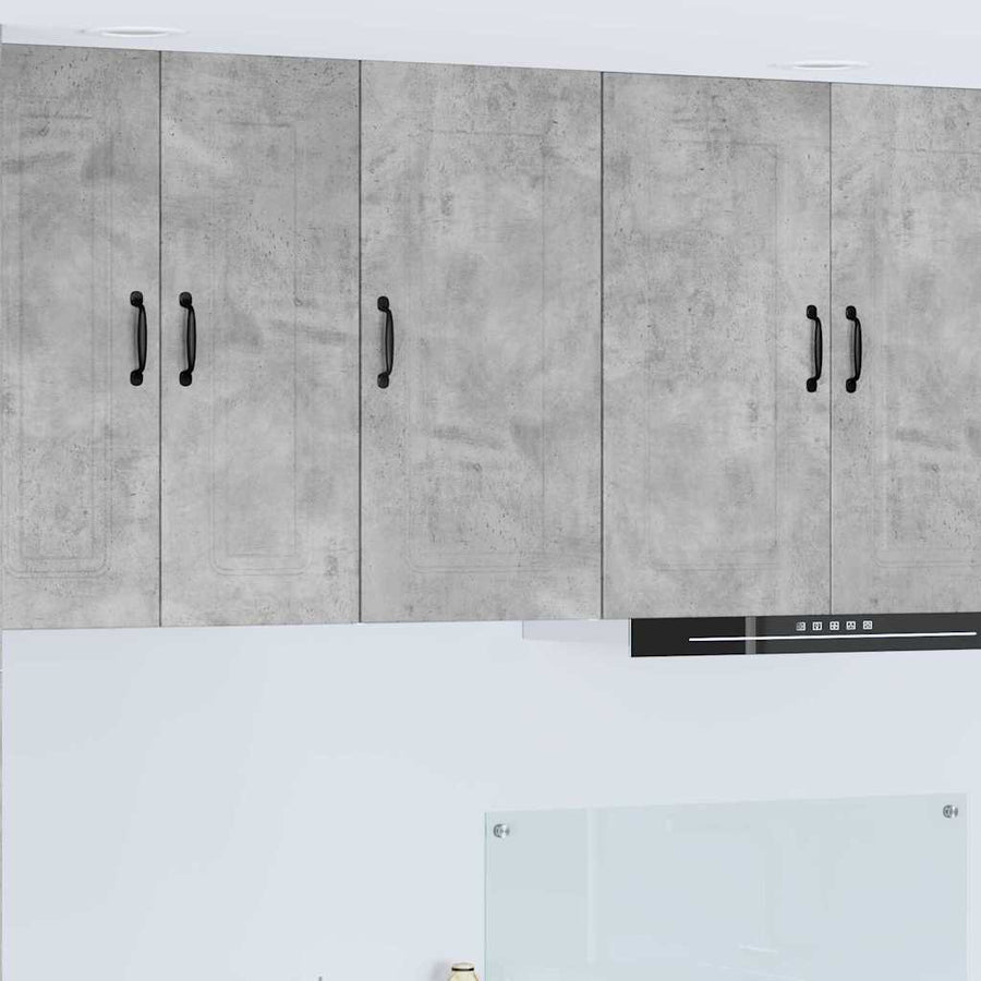 Keukenkast aan de muur Beton Grijs 40 x 31 x 80 cm Bewerkt hout