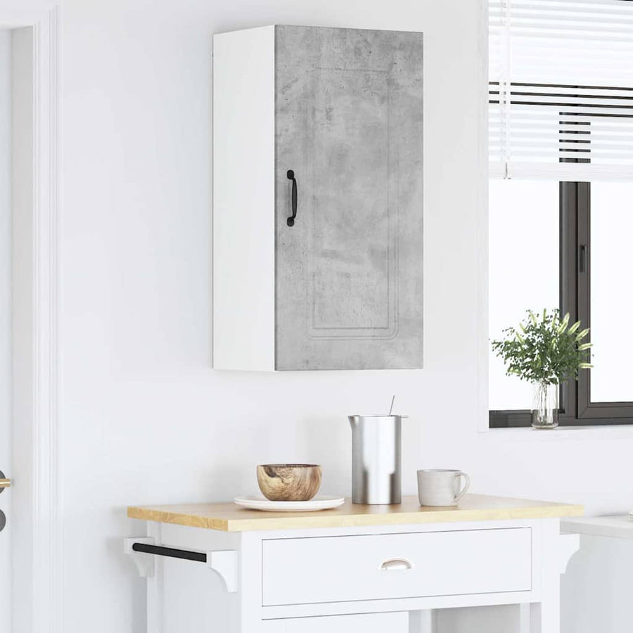 Keukenkast aan de muur Beton Grijs 40 x 31 x 80 cm Bewerkt hout