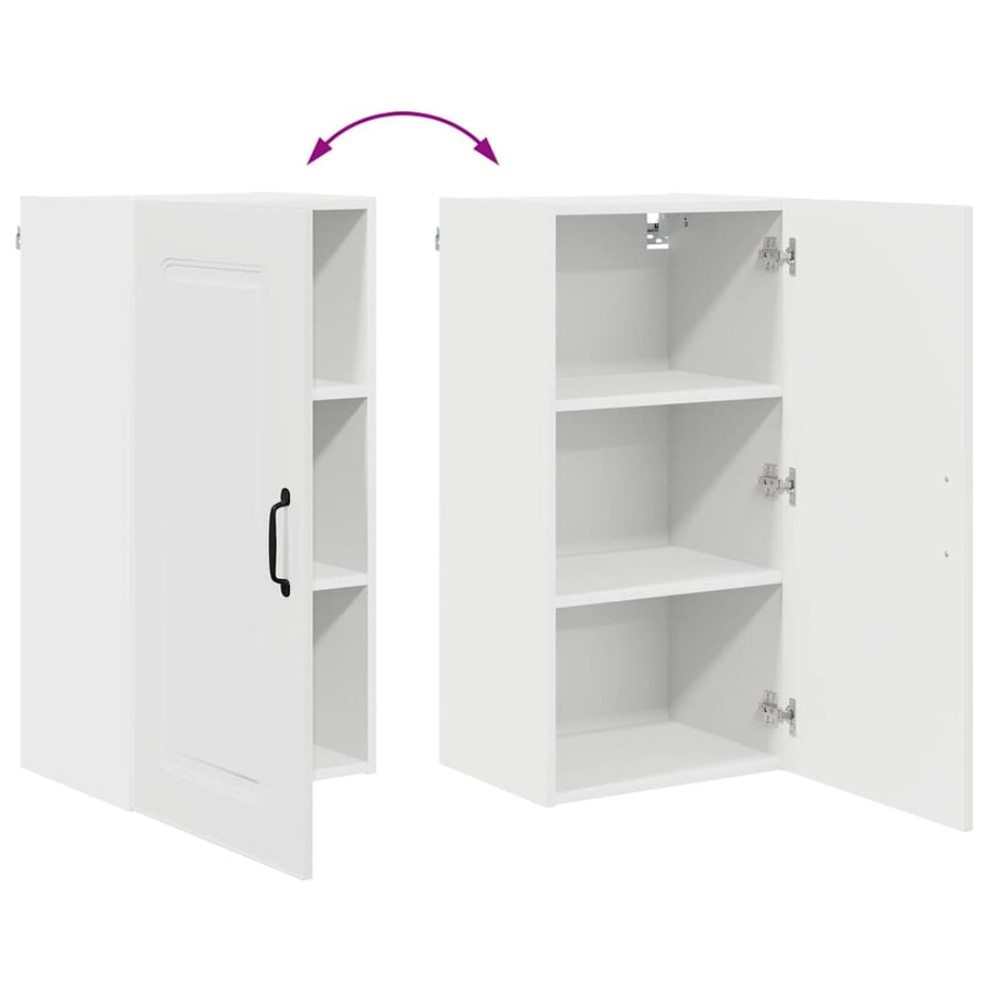 Keukenkast aan de muur met plank Hoogglans wit 40 x 31 x 80 cm
