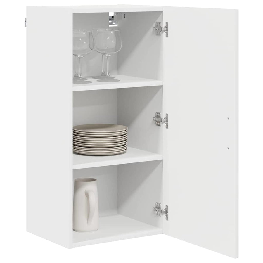 Keukenkast aan de muur met plank Hoogglans wit 40 x 31 x 80 cm