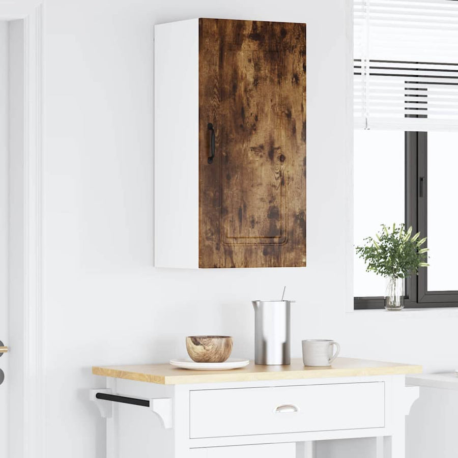 Keukenkast aan de muur met plank Gerookt eiken 40 x 31 x 80 cm