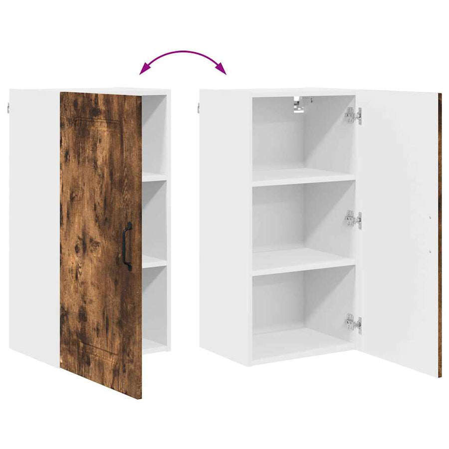 Keukenkast aan de muur met plank Gerookt eiken 40 x 31 x 80 cm