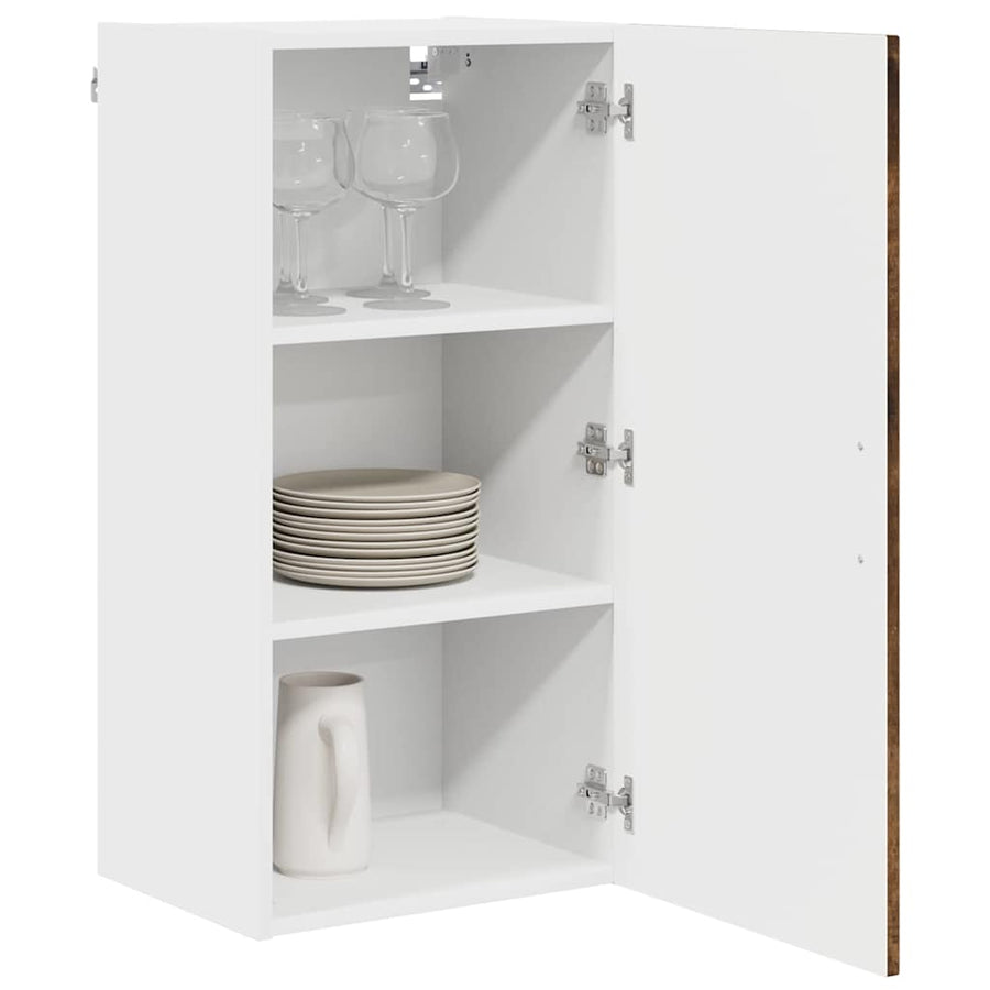 Keukenkast aan de muur met plank Gerookt eiken 40 x 31 x 80 cm