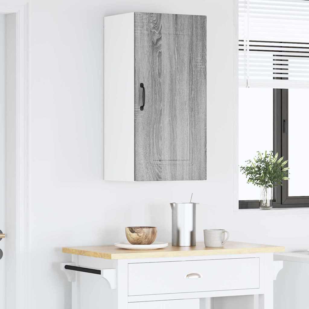 Keukenkast aan de muur met plank Grijs Sonoma 40 x 31 x 80 cm