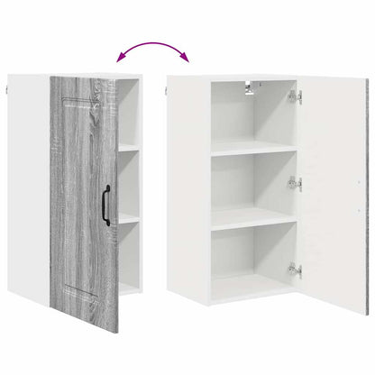 Keukenkast aan de muur met plank Grijs Sonoma 40 x 31 x 80 cm