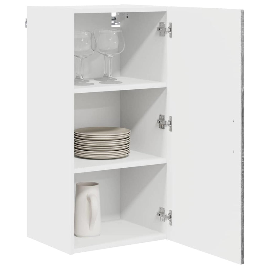 Keukenkast aan de muur met plank Grijs Sonoma 40 x 31 x 80 cm