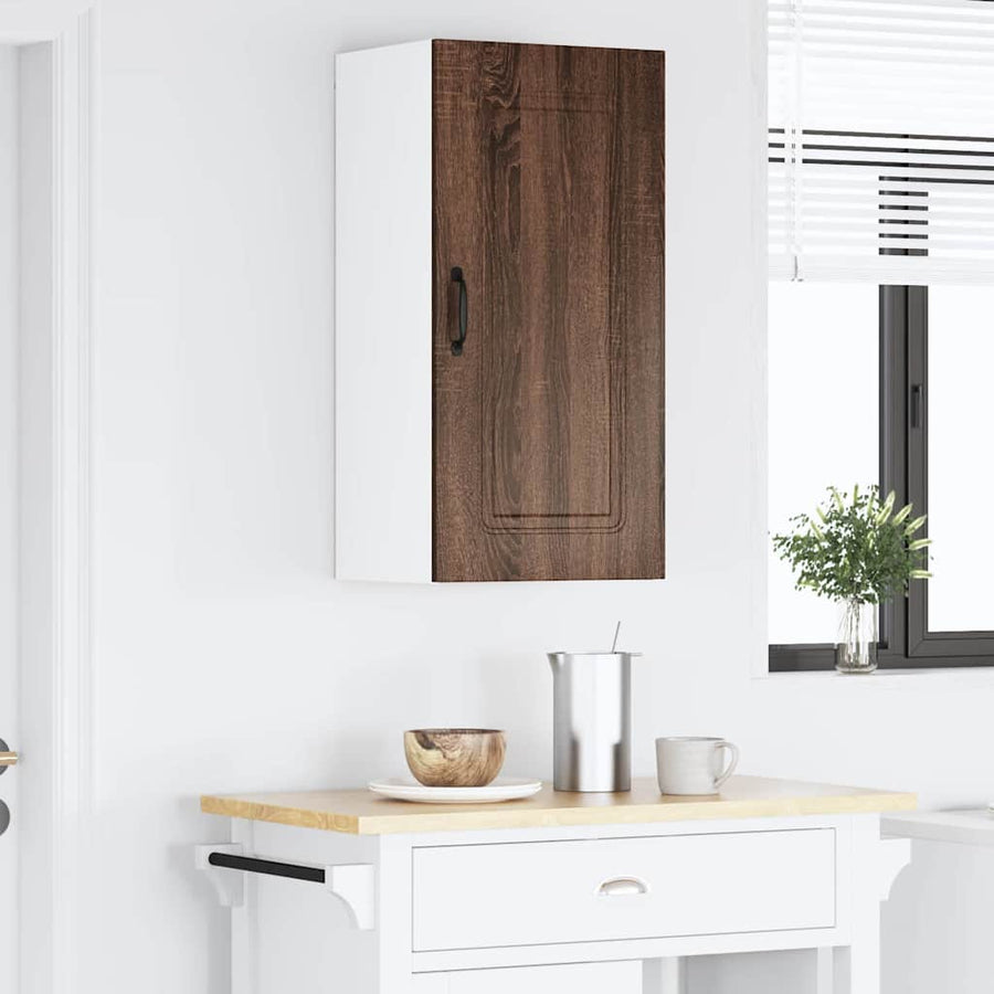Keukenkast aan de muur Bruin Eiken 40 x 31 x 80 cm Bewerkt hout