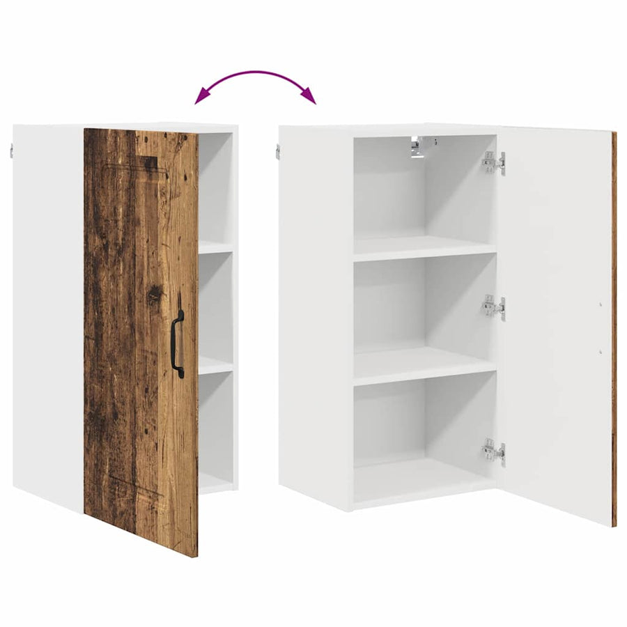 Keukenkast aan de muur Oud Hout 40 x 31 x 80 cm Bewerkt hout