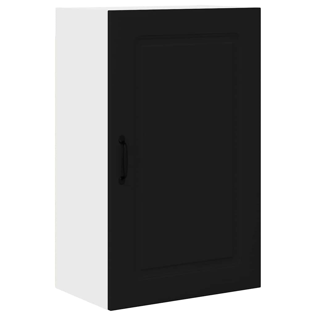 Keukenkast aan de muur Zwart 50 x 31 x 80 cm Bewerkt hout