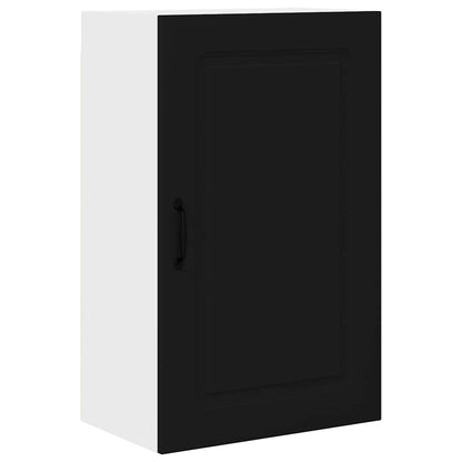 Keukenkast aan de muur Zwart 50 x 31 x 80 cm Bewerkt hout