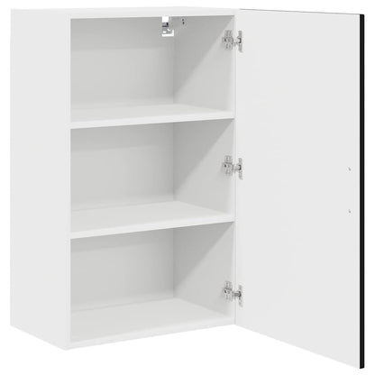 Keukenkast aan de muur Zwart 50 x 31 x 80 cm Bewerkt hout