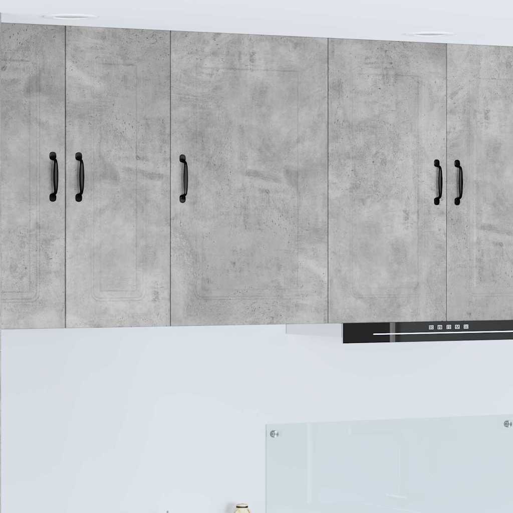 Keukenkast aan de muur Beton Grijs 50 x 31 x 80 cm Bewerkt hout