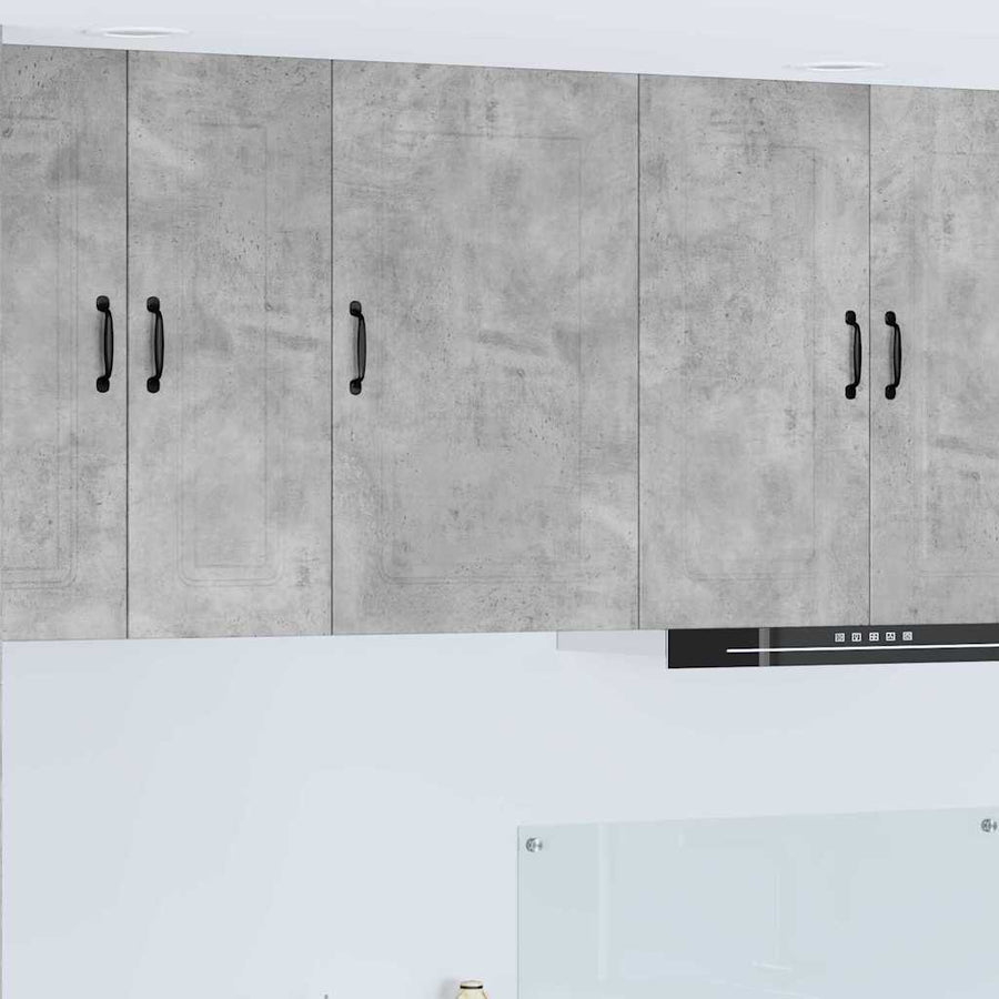 Keukenkast aan de muur Beton Grijs 50 x 31 x 80 cm Bewerkt hout