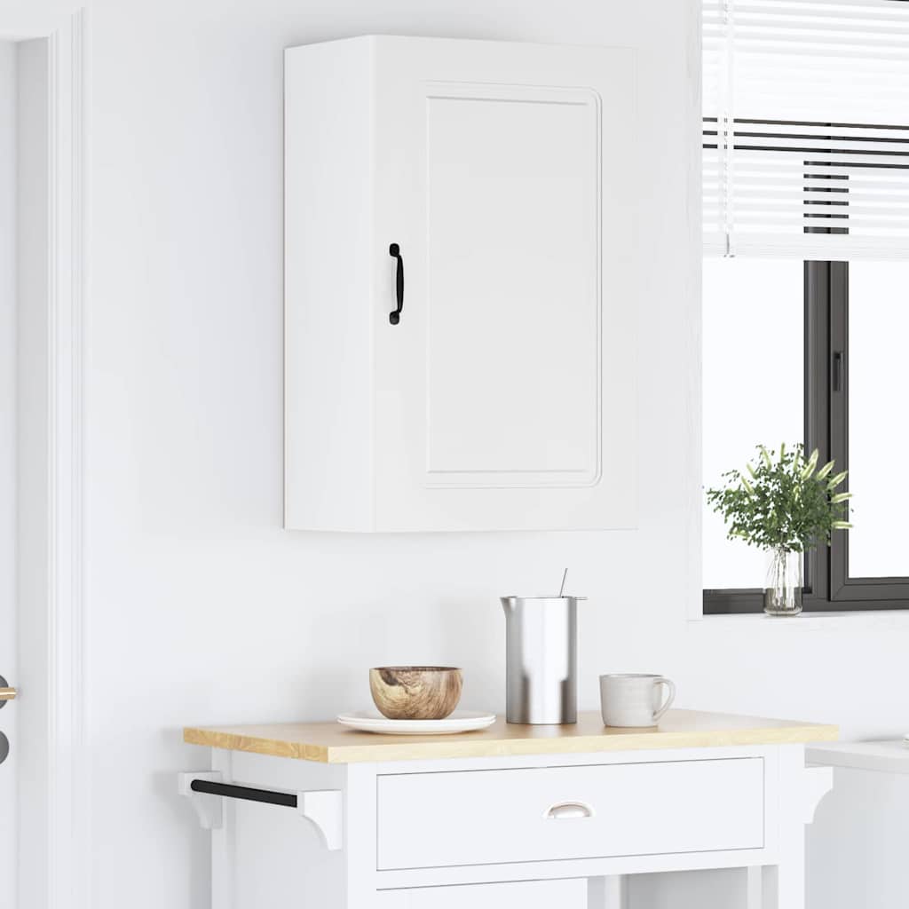Keukenkast aan de muur met plank Hoogglans wit 50 x 31 x 80 cm