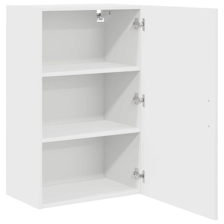 Keukenkast aan de muur met plank Hoogglans wit 50 x 31 x 80 cm