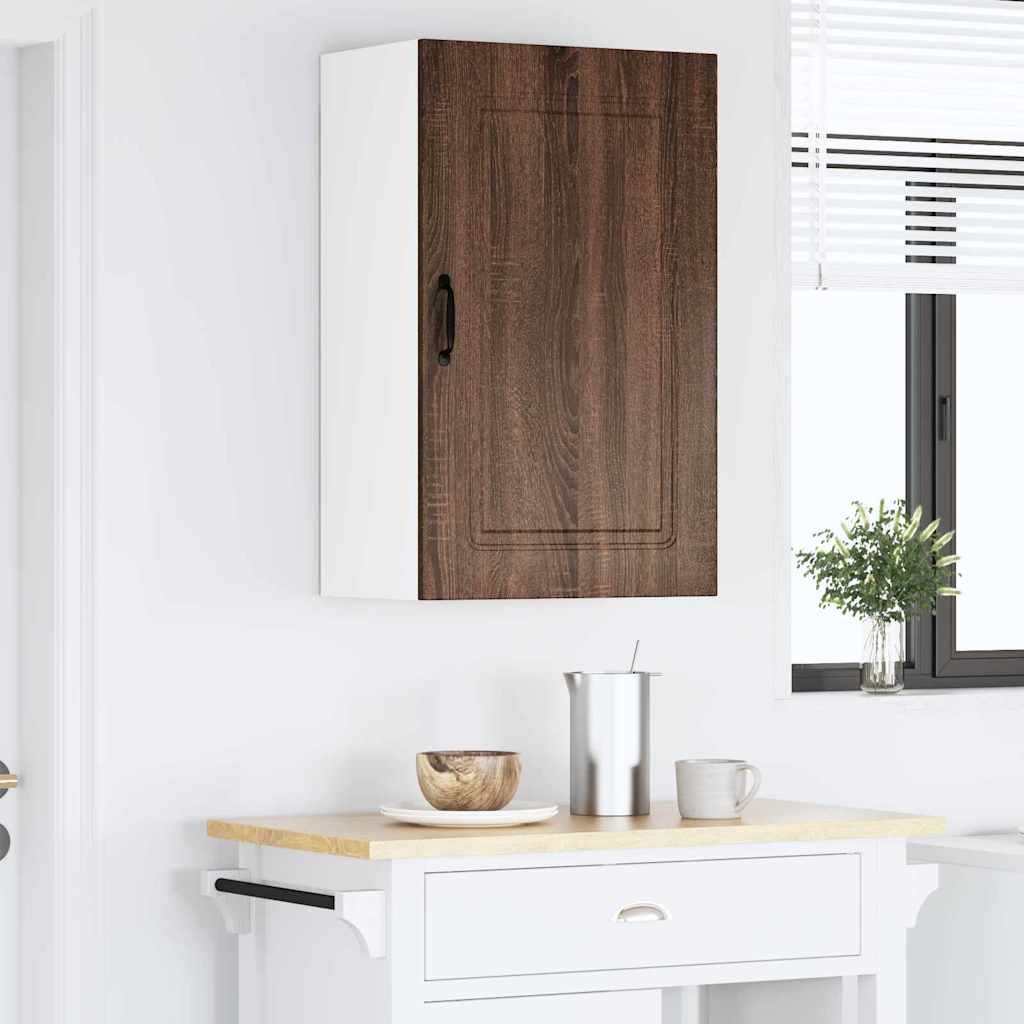Keukenkast aan de muur Bruin Eiken 50 x 31 x 80 cm Bewerkt hout