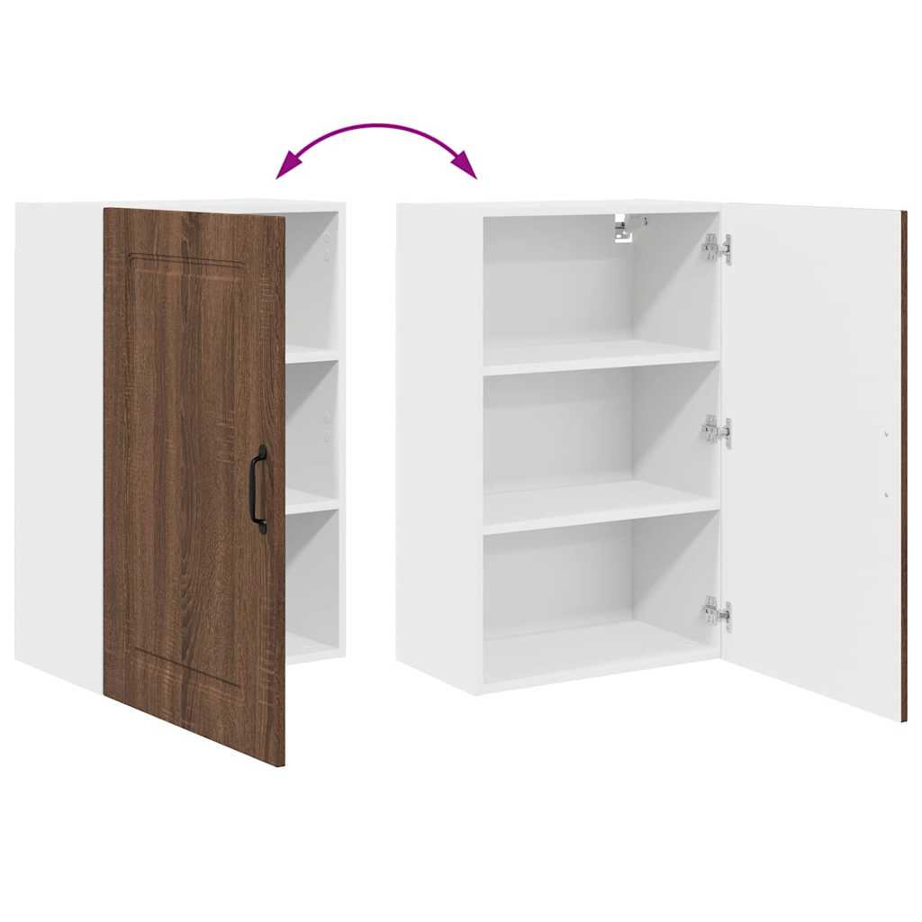 Keukenkast aan de muur Bruin Eiken 50 x 31 x 80 cm Bewerkt hout