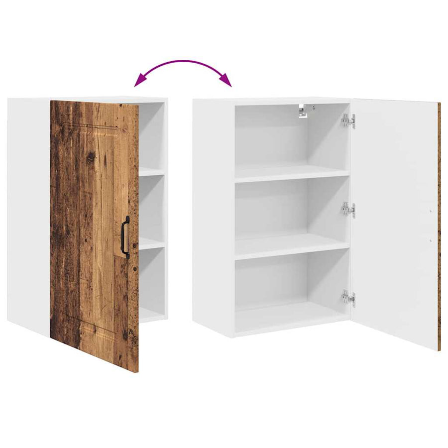 Keukenkast aan de muur Oud Hout 50 x 31 x 80 cm Bewerkt hout