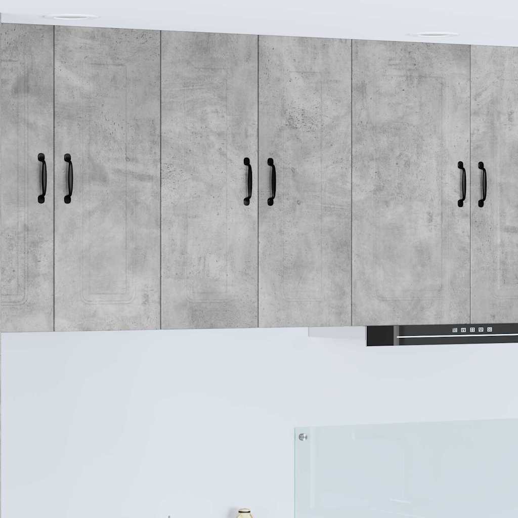 Keukenkast aan de muur Beton Grijs 60 x 31 x 80 cm Bewerkt hout