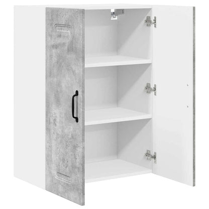 Keukenkast aan de muur Beton Grijs 60 x 31 x 80 cm Bewerkt hout