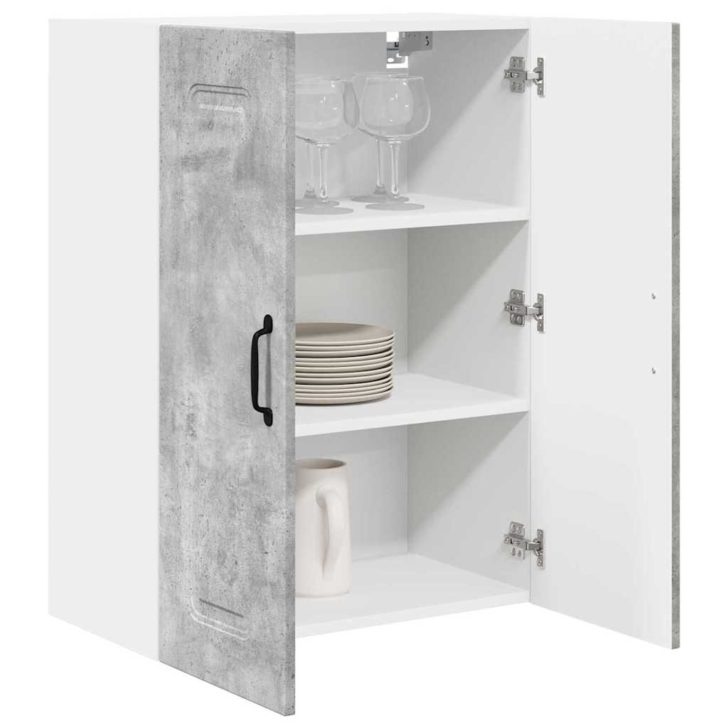 Keukenkast aan de muur Beton Grijs 60 x 31 x 80 cm Bewerkt hout