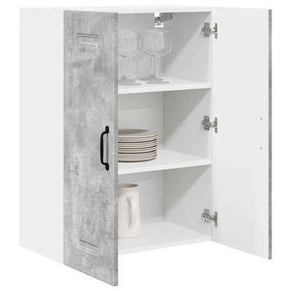 Keukenkast aan de muur Beton Grijs 60 x 31 x 80 cm Bewerkt hout