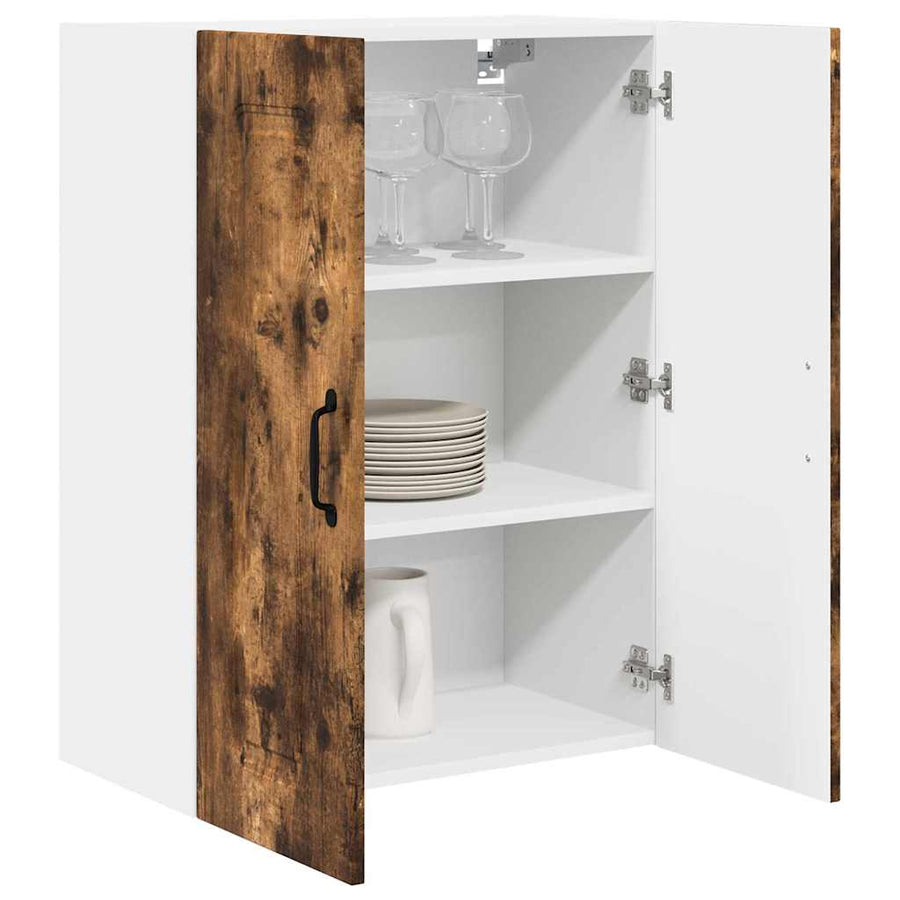 Keukenkast aan de muur met plank Gerookt eiken 60 x 31 x 80 cm