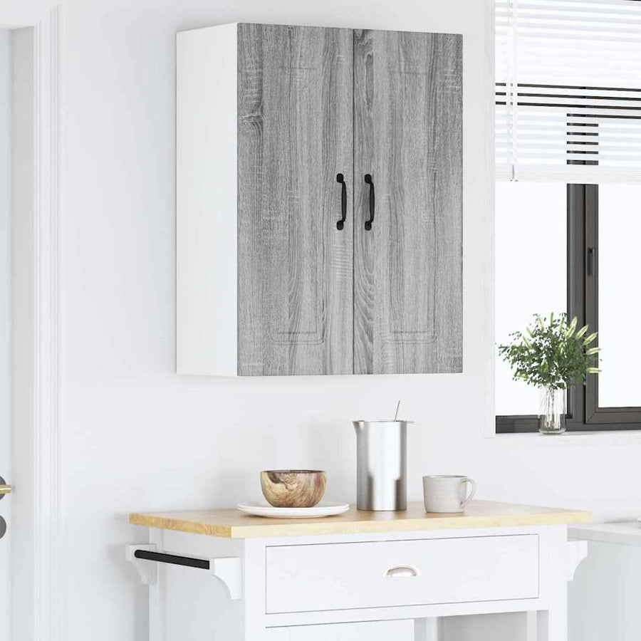 Keukenkast aan de muur met plank Grijs Sonoma 60 x 31 x 80 cm