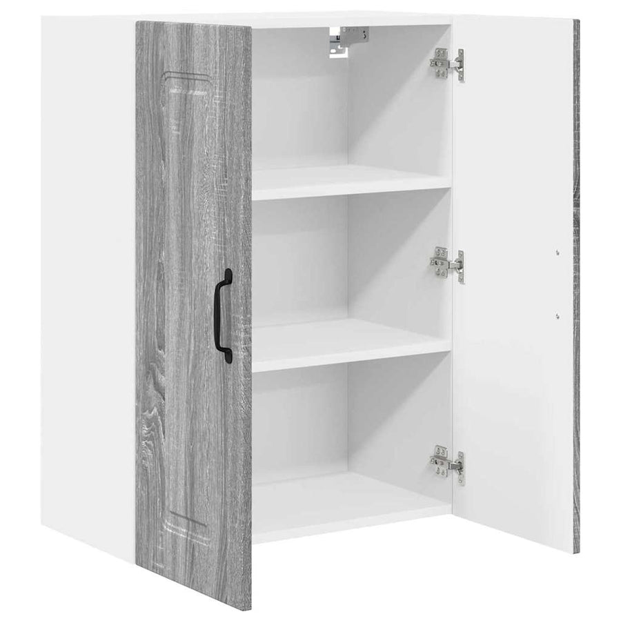 Keukenkast aan de muur met plank Grijs Sonoma 60 x 31 x 80 cm