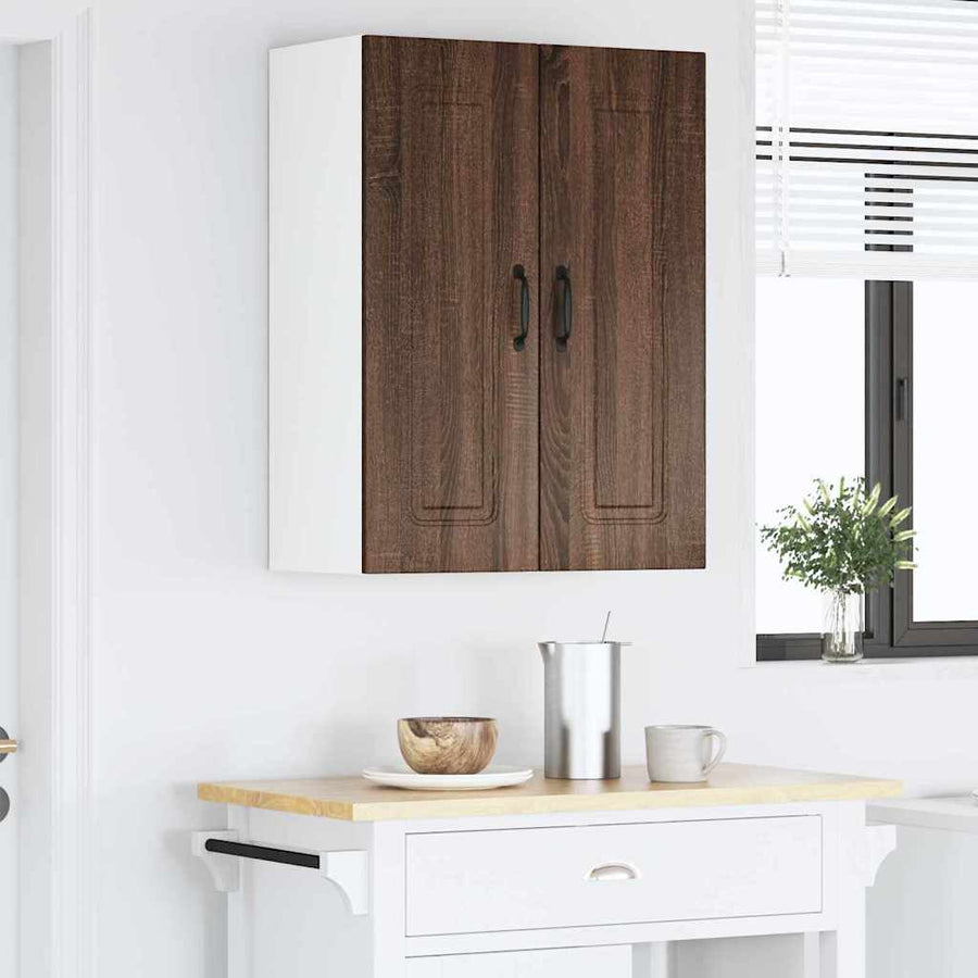 Keukenkast aan de muur Bruin Eiken 60 x 31 x 80 cm Bewerkt hout