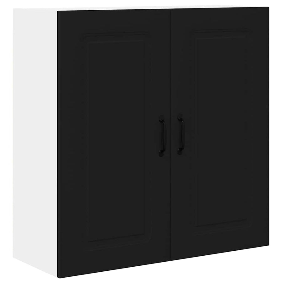 Keukenkast aan de muur Zwart 80 x 31 x 80 cm Bewerkt hout