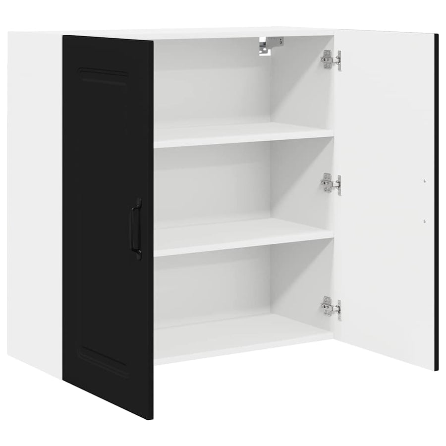 Keukenkast aan de muur Zwart 80 x 31 x 80 cm Bewerkt hout