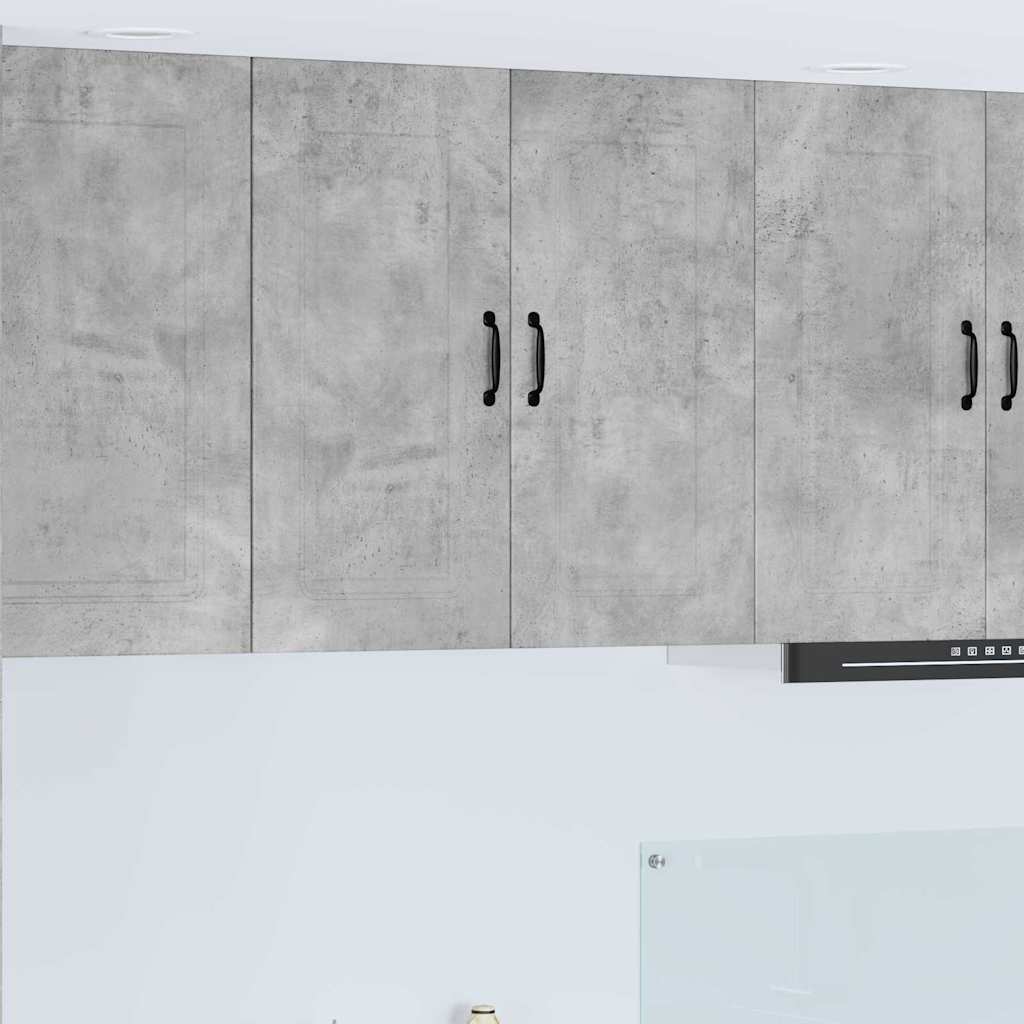 Keukenkast aan de muur Beton Grijs 80 x 31 x 80 cm Bewerkt hout