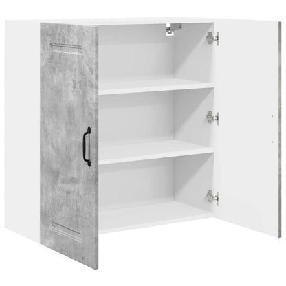 Keukenkast aan de muur Beton Grijs 80 x 31 x 80 cm Bewerkt hout