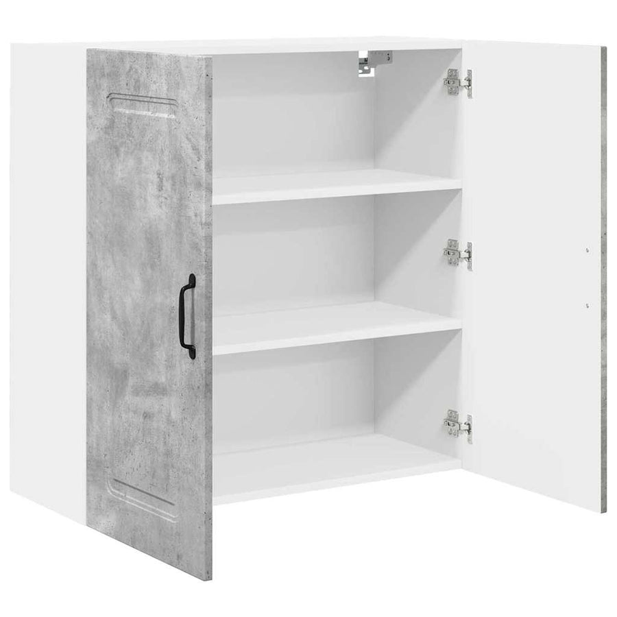 Keukenkast aan de muur Beton Grijs 80 x 31 x 80 cm Bewerkt hout