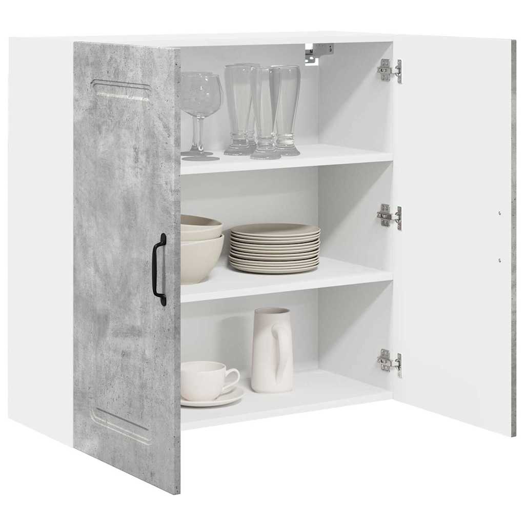 Keukenkast aan de muur Beton Grijs 80 x 31 x 80 cm Bewerkt hout