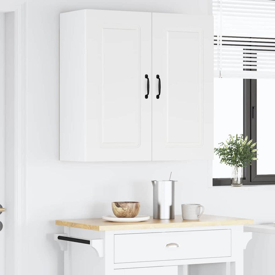 Keukenkast aan de muur met plank Hoogglans wit 80 x 31 x 80 cm