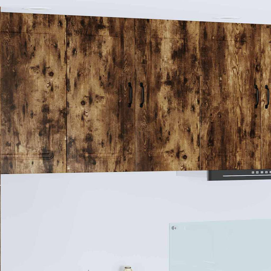 Keukenkast aan de muur met plank Gerookt eiken 80 x 31 x 80 cm