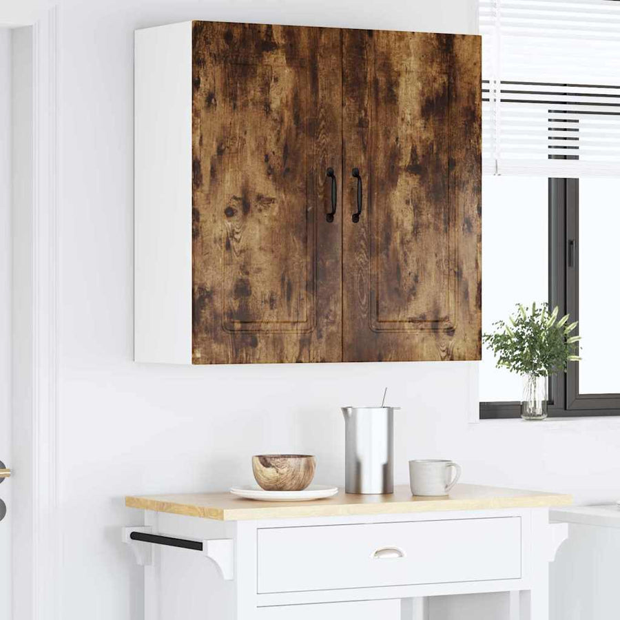 Keukenkast aan de muur met plank Gerookt eiken 80 x 31 x 80 cm