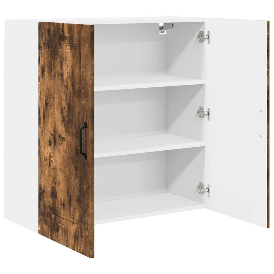 Keukenkast aan de muur met plank Gerookt eiken 80 x 31 x 80 cm