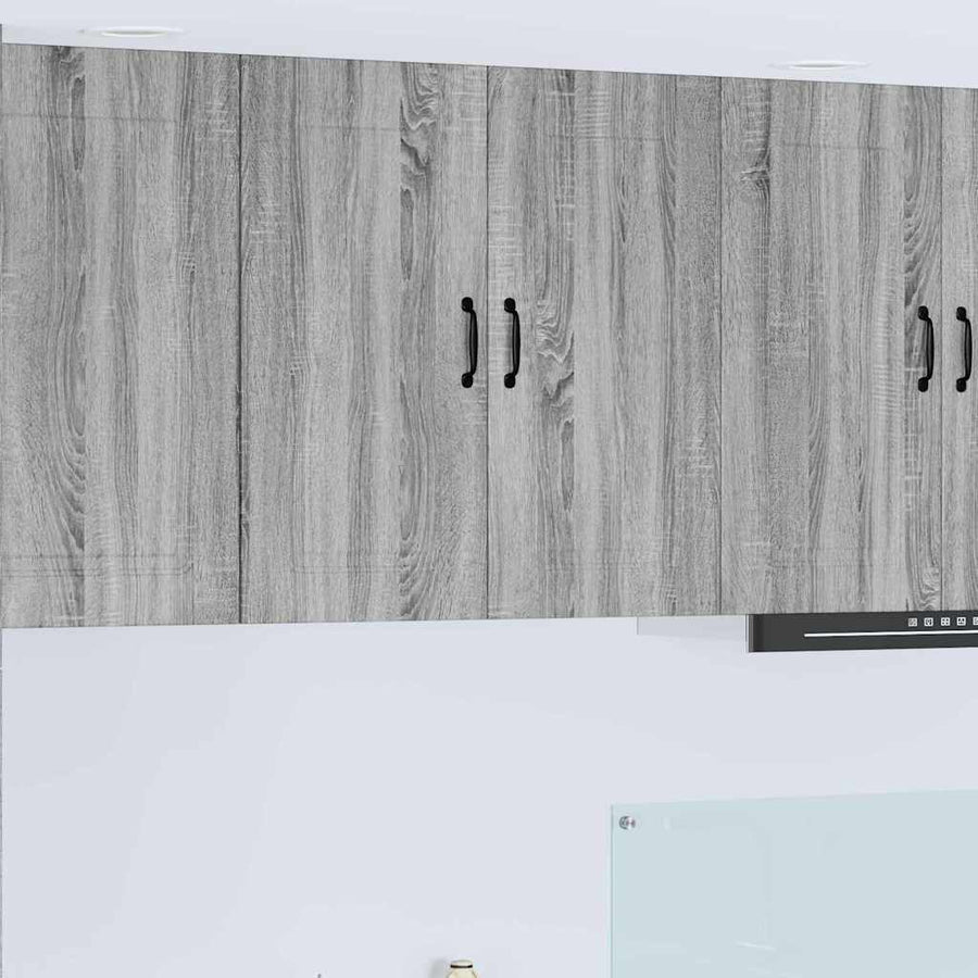 Keukenkast aan de muur met plank Grijs Sonoma 80 x 31 x 80 cm