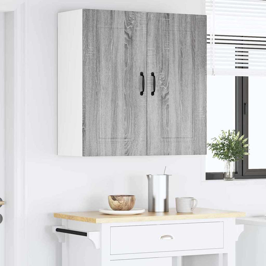 Keukenkast aan de muur met plank Grijs Sonoma 80 x 31 x 80 cm