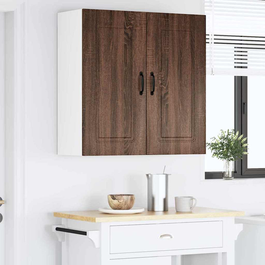 Keukenkast aan de muur Bruin Eiken 80 x 31 x 80 cm Bewerkt hout