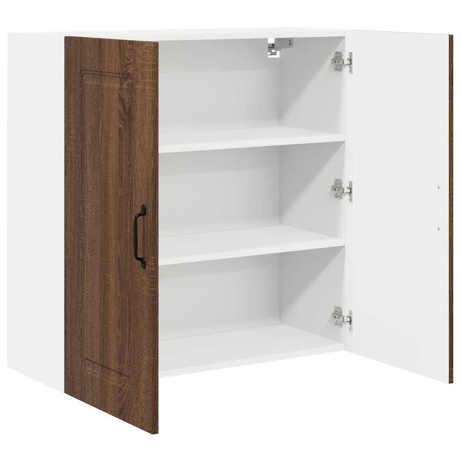 Keukenkast aan de muur Bruin Eiken 80 x 31 x 80 cm Bewerkt hout