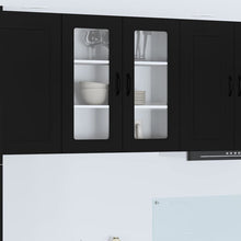 Keukenkast aan de muur Zwart 80 x 31 x 80 cm Bewerkt hout
